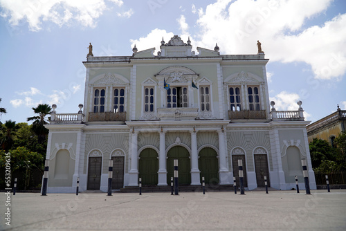 The facade of Jose Alencar theatre in Fortaleza, Ceara, Brazil, South America. photo
