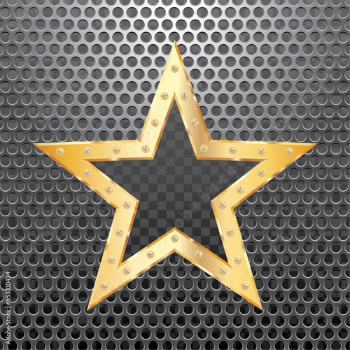 hole plate gold star