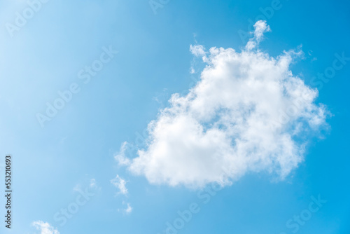 Blue sky and white clouds abstract background.