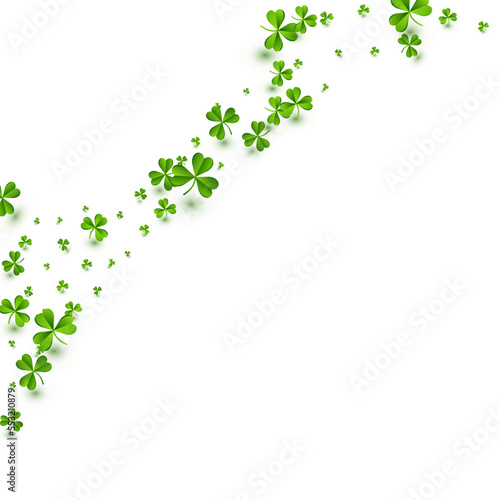 Olive color Clover Wind Vector White Background.