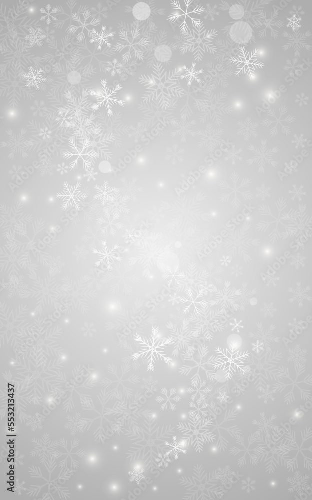 Gray Snowfall Vector Grey Background. magic Gray Snowfall Vector Grey Background. magic