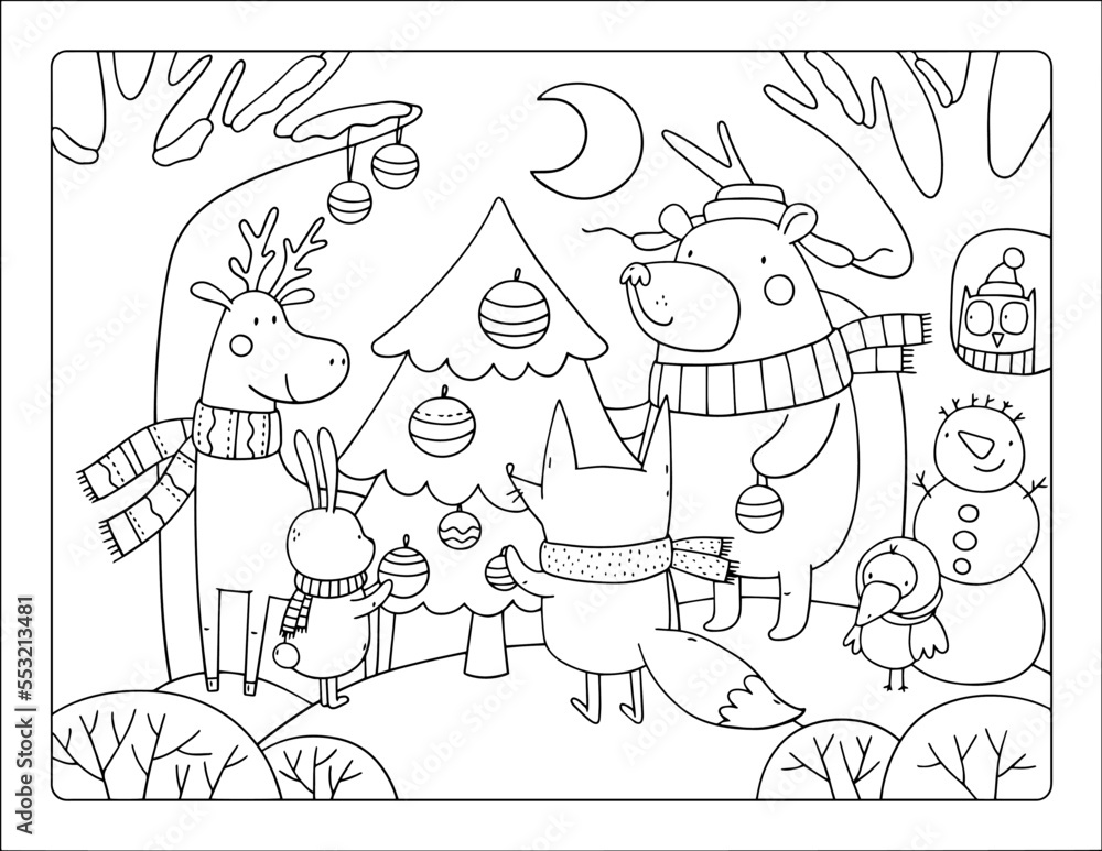 Coloring Pages. It Is A Great Activity For Kids During The Christmas Holiday. Winter season coloring pages.