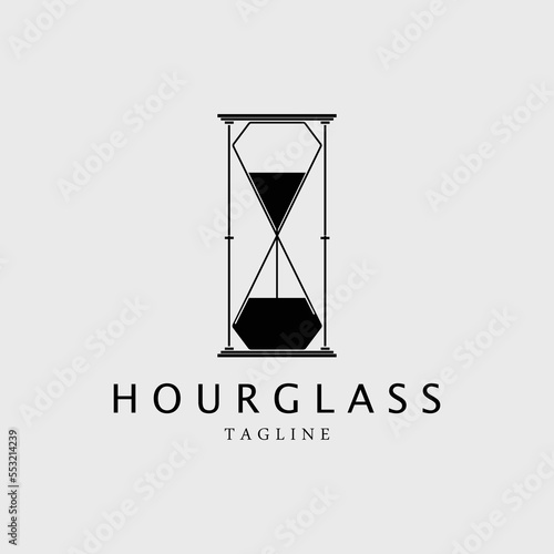 hourglass logo vector illustration design