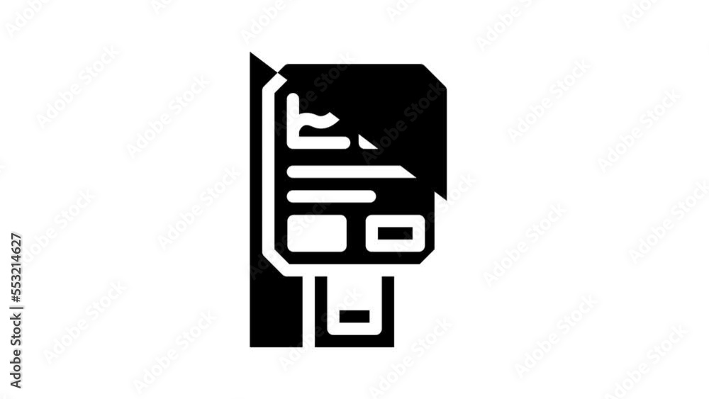 medical analyzer glyph icon animation medical analyzer glyph icon animation