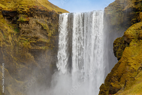 Skogafoss waterfall on the river Skoga, South Iceland