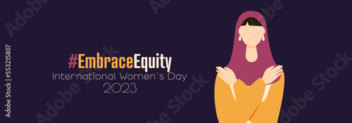 International Women's Day 2023 banner. #EmbraceEquity