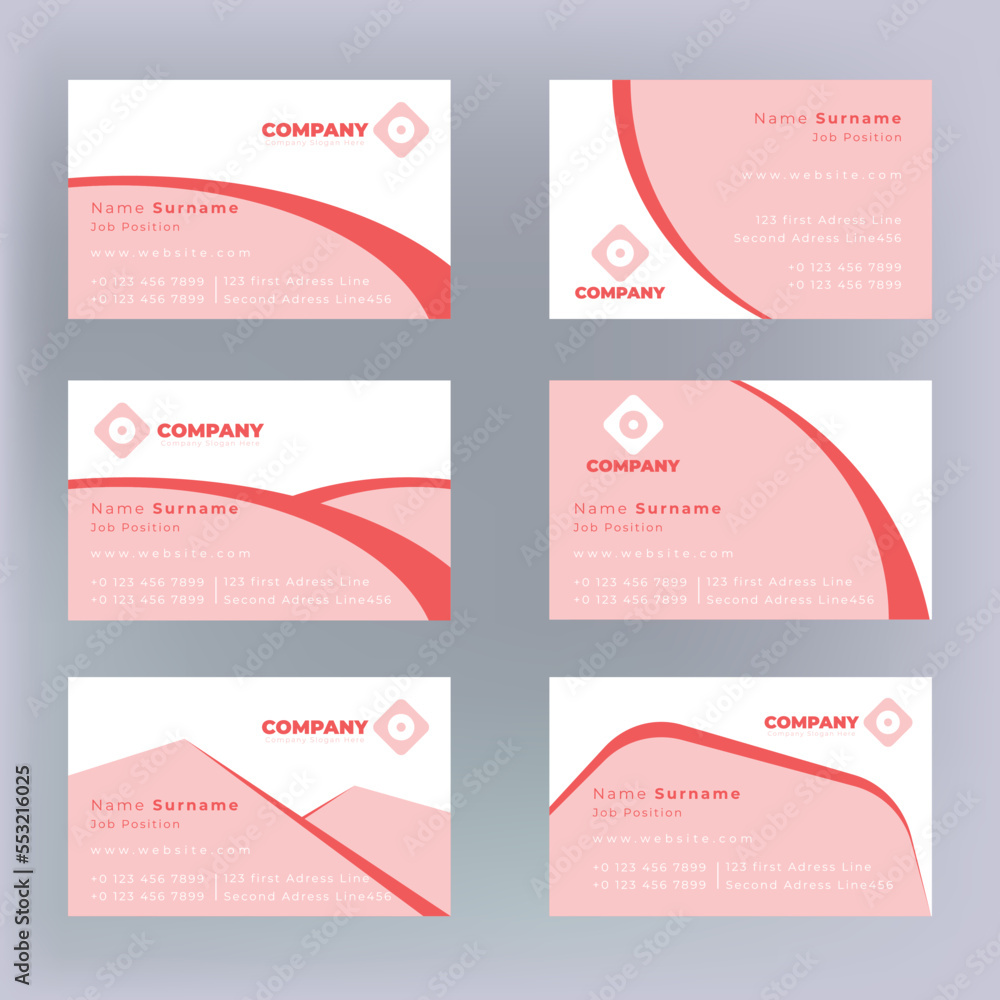 Vector Modern Creative and Clean Business Card Template. Horizontal name card set. Stylish stationery design and visiting card combo. Creative and professional business card design Vector Modern Creative and Clean Business Card Template. Horizontal name card set. Stylish stationery design and visiting card combo. Creative and professional business card design