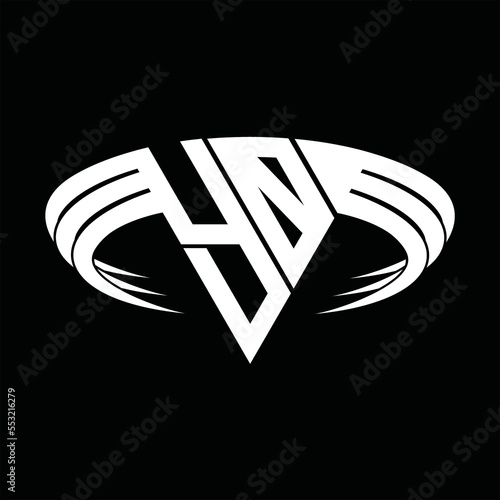 YO Logo letter monogram with triangle slice