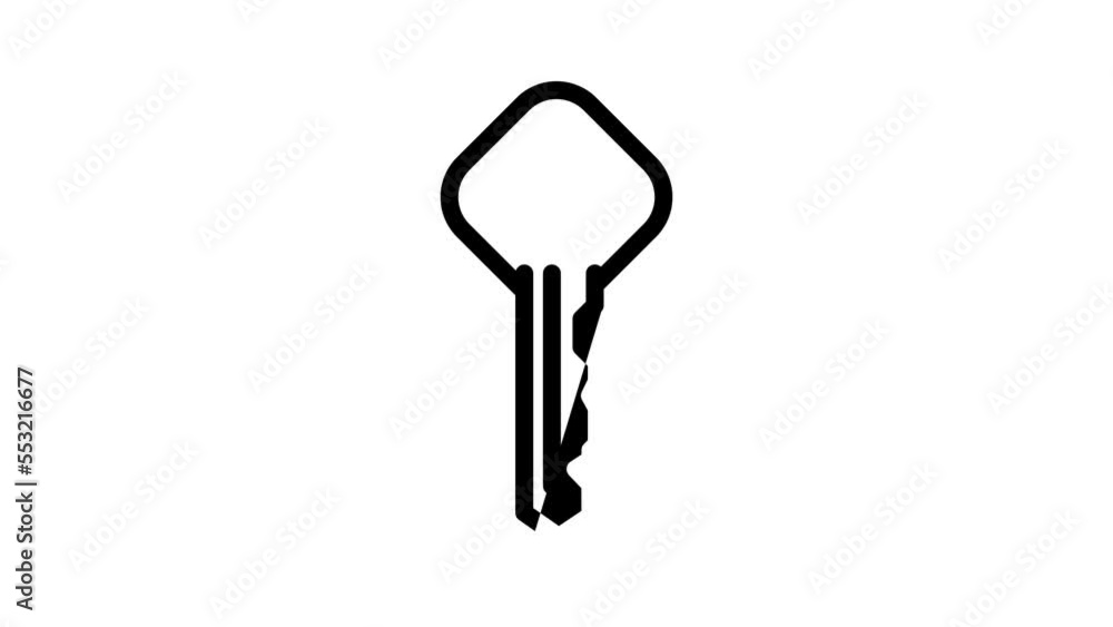ordinary house key line icon animation ordinary house key line icon animation