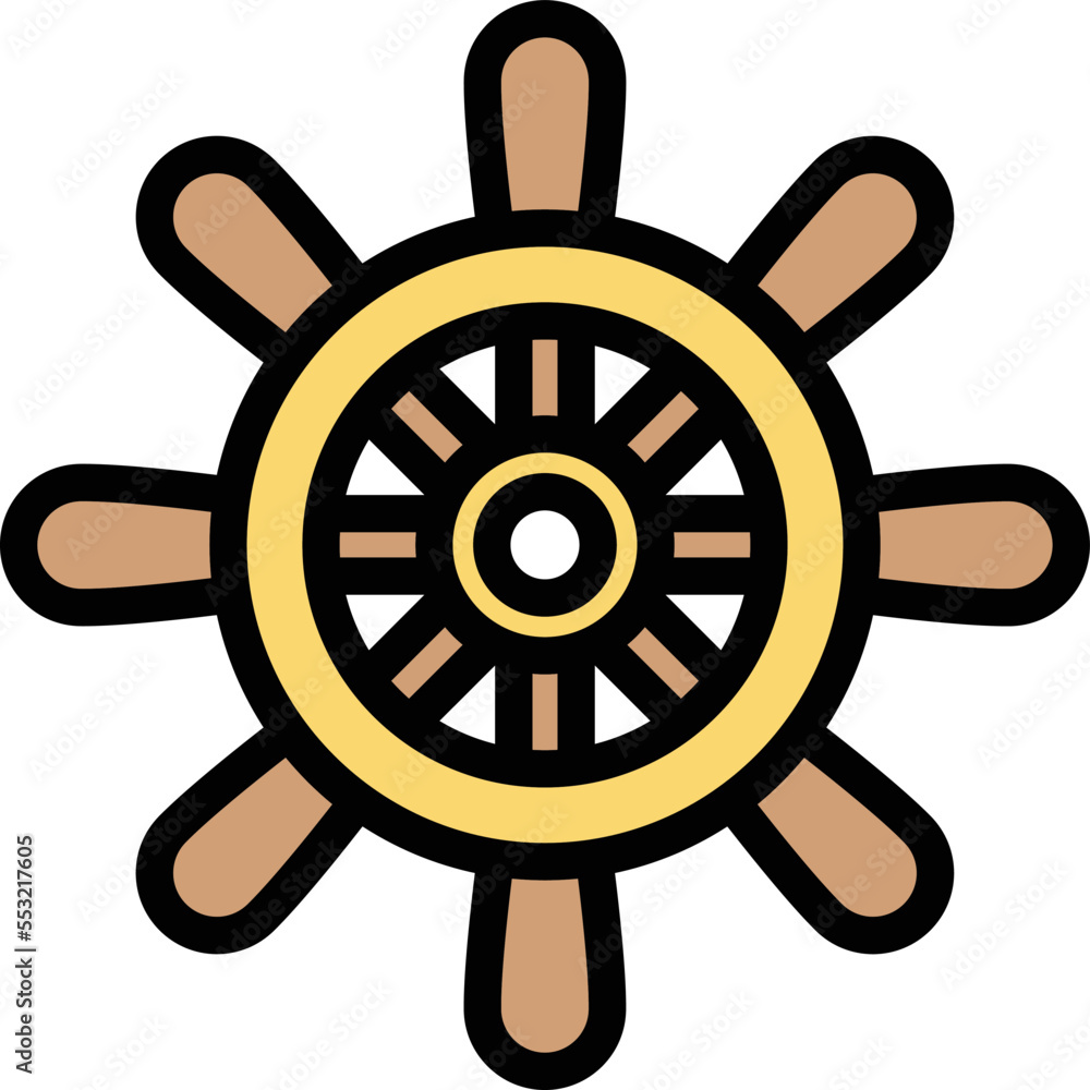 Obraz premium Rudder Vector Icon Design Illustration