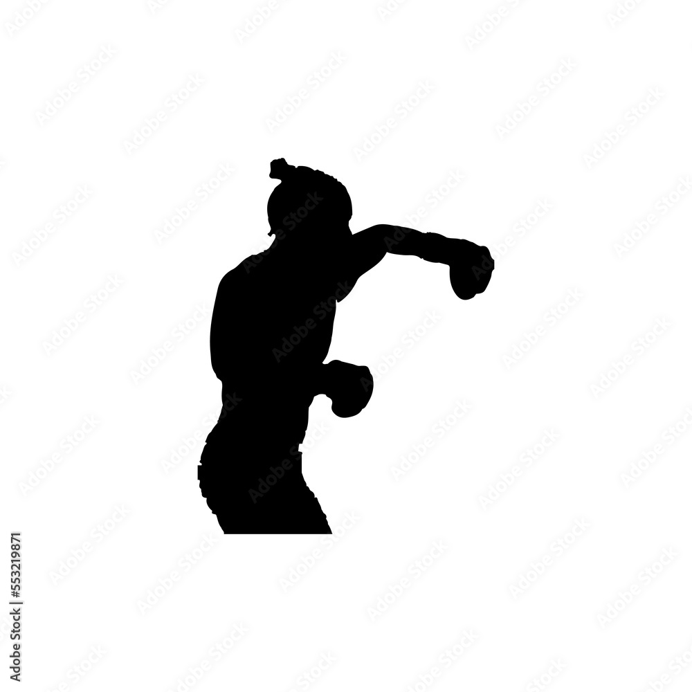Woman kickboxer icon. Simple style woman kickboxing tournament poster background symbol. Woman kickboxer brand logo design element. Woman kickboxer t-shirt printing. vector for sticker. Woman kickboxer icon. Simple style woman kickboxing tournament poster background symbol. Woman kickboxer brand logo design element. Woman kickboxer t-shirt printing. vector for sticker.
