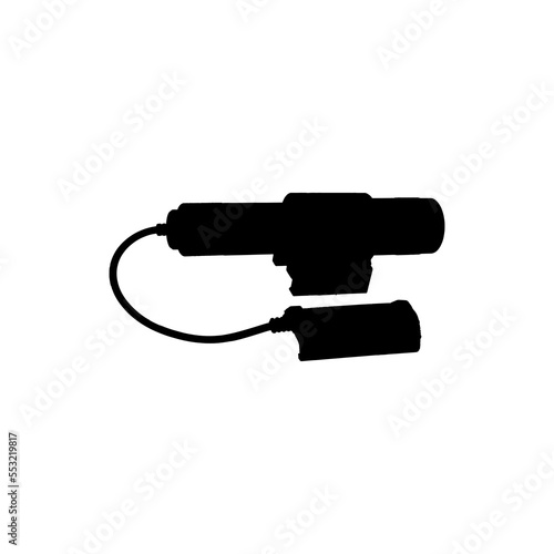 Laser sight icon. Simple style poster background symbol. Laser sight brand logo design element. Laser sight t-shirt printing. vector for sticker.