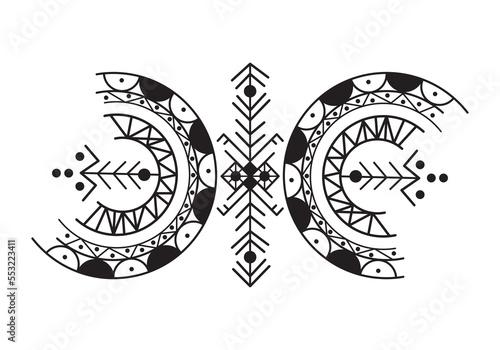 Amazigh Symbol, Tifinagh symbol, berber drawing, African symbol, tattoo from amazigh tribe.