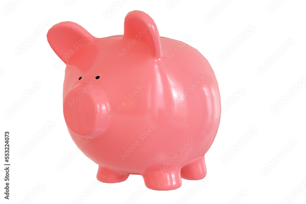 Fototapeta premium Model of a pink piggy bank, in 3D