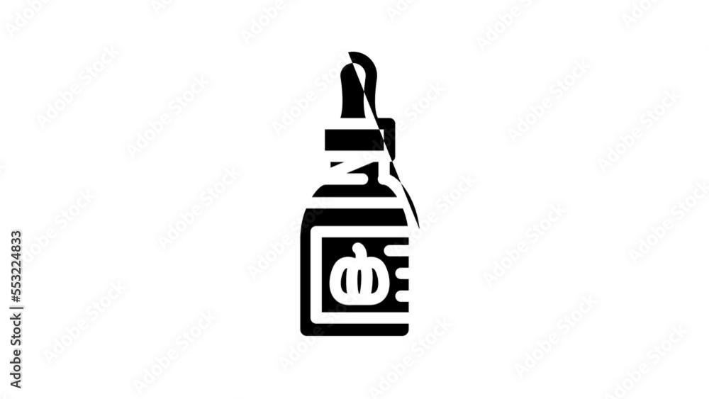 oil pumpkin line icon animation oil pumpkin line icon animation