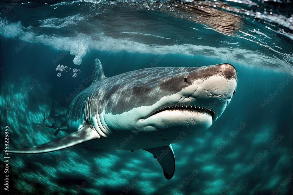 Fototapeta premium Shark Generative AI