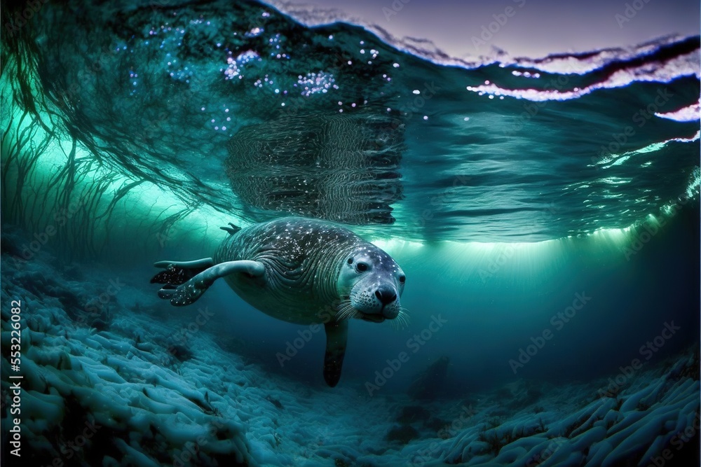 Naklejka premium Seal Generative AI