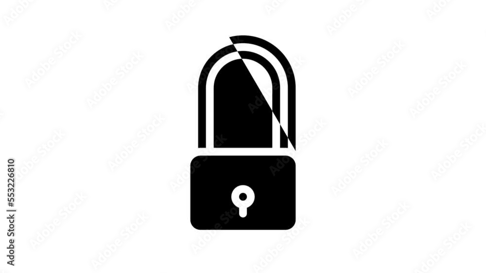 padlock safe line icon animation padlock safe line icon animation