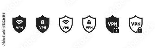 vpn icon set. Virtual Private Network icon. Vector EPS 10 photo