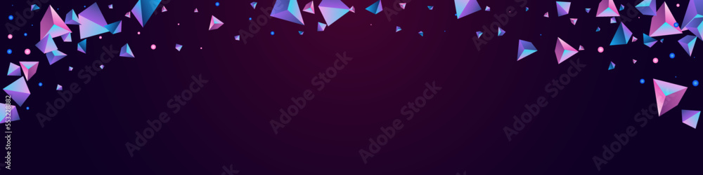 Obraz premium Cosmic Triangle Vector Panoramic Dark Violet