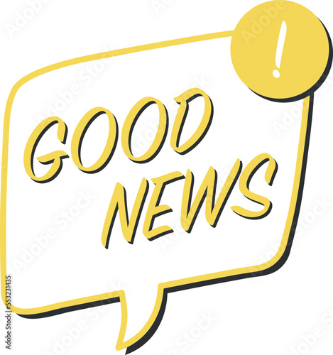 Good news on speech bubble