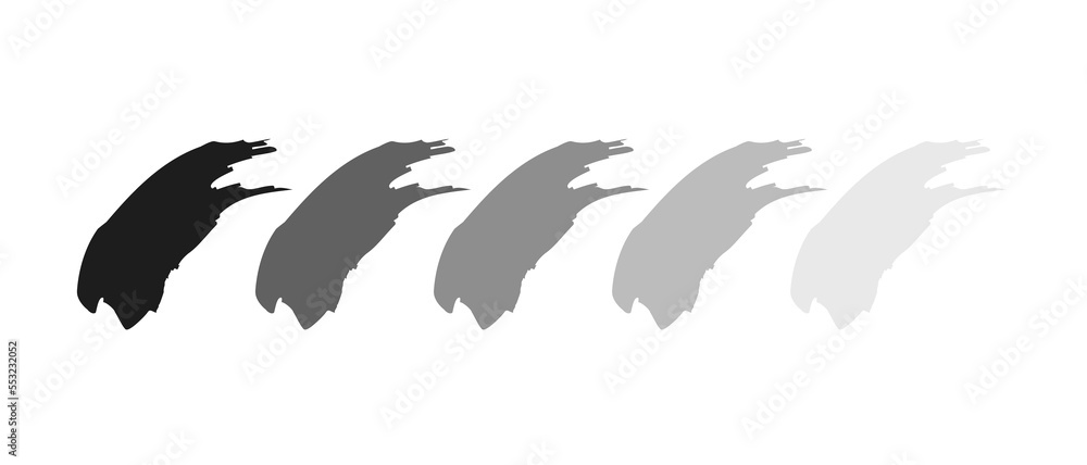 Brush stroke set isolated on white background.Collection of brush stroke for black ink paint, grunge backdrop, dirt banner,watercolor design and dirty texture.Creative art concept, vector illustration Brush stroke set isolated on white background.Collection of brush stroke for black ink paint, grunge backdrop, dirt banner,watercolor design and dirty texture.Creative art concept, vector illustration