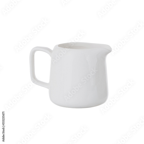 white color ceramic cup isolated on white background.
