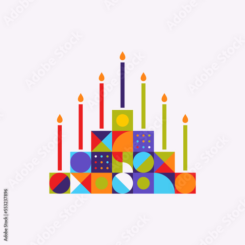 kwanzaa candle with abstract texture holder vector stock