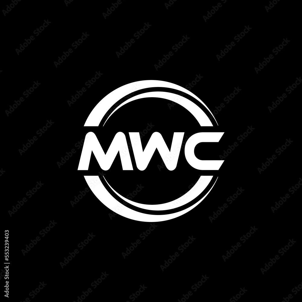 MWC letter logo design with black background in illustrator, vector logo modern alphabet font overlap style. calligraphy designs for logo, Poster, Invitation, etc. MWC letter logo design with black background in illustrator, vector logo modern alphabet font overlap style. calligraphy designs for logo, Poster, Invitation, etc.