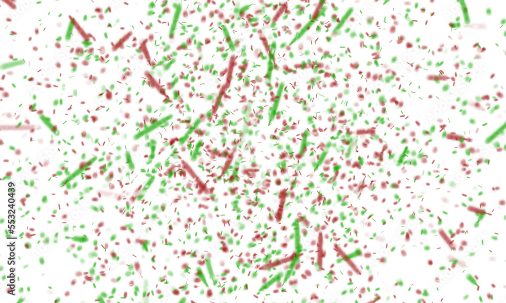 Red white and green isolated confetti overlay Red white and green isolated confetti overlay