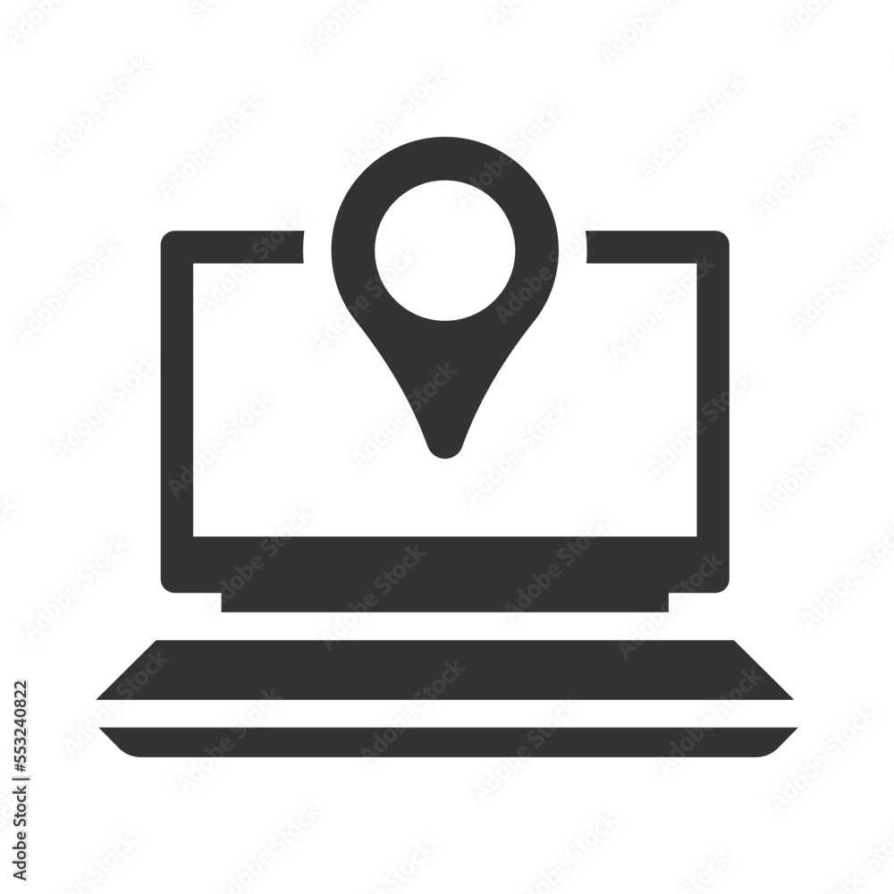 Laptop IP location icon