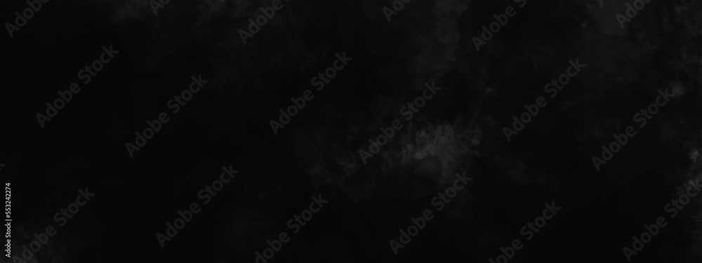 panoramic black metal background and texture. dark gray watercolor background, monochrome screen saver. black texture. black background. black watercolor background. 