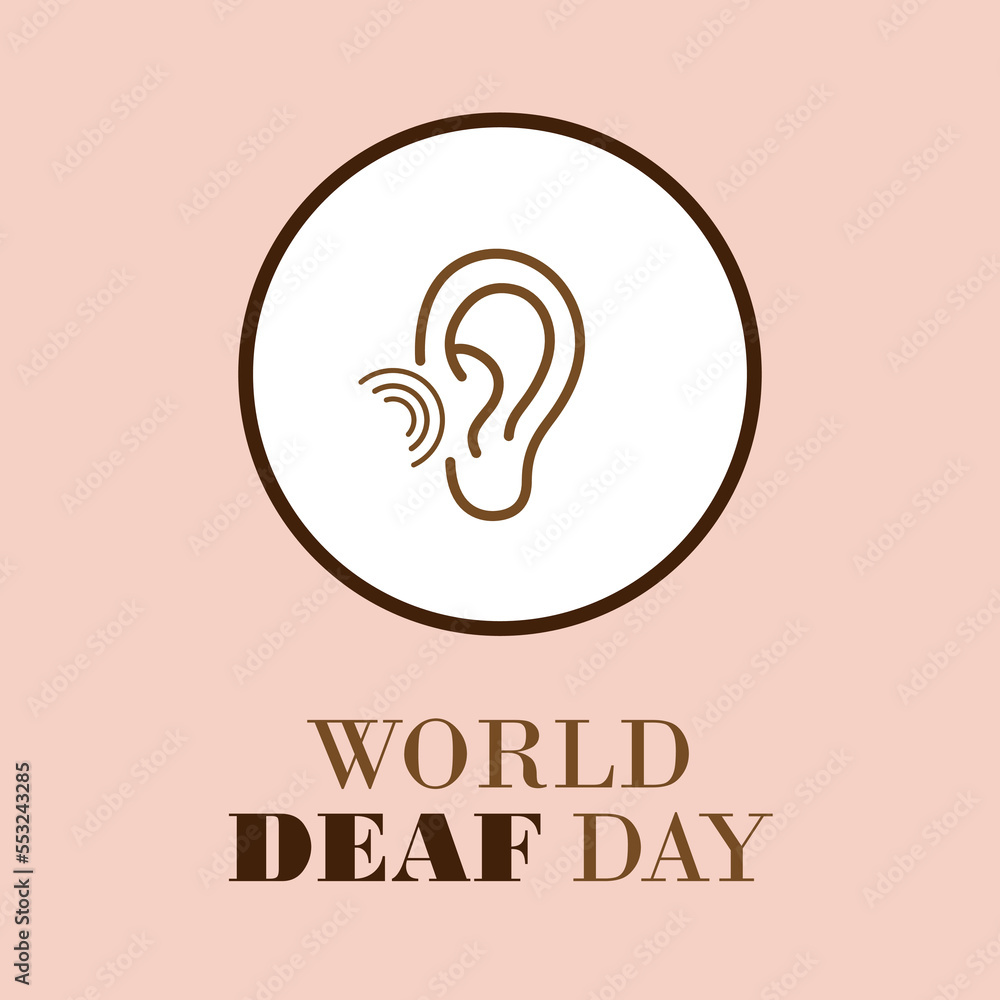 Deaf day vector illustration with sign Deaf day vector illustration with sign
