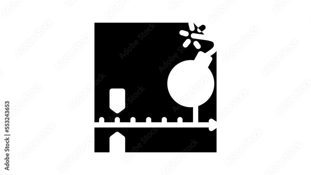 deadline project glyph icon animation