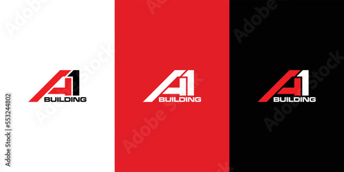 Initial letter A1 vector logo design concept.