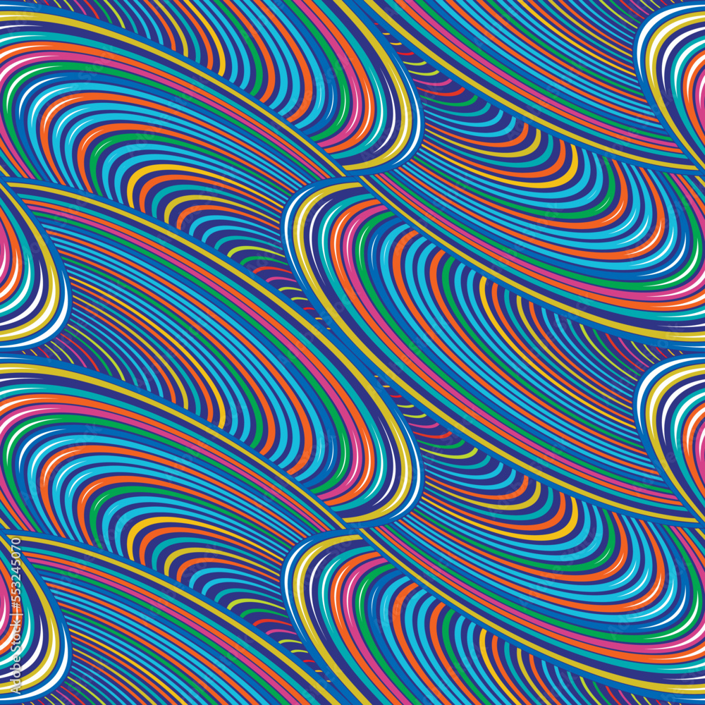 Multicolor Curved Textured Striped Pattern Multicolor Curved Textured Striped Pattern