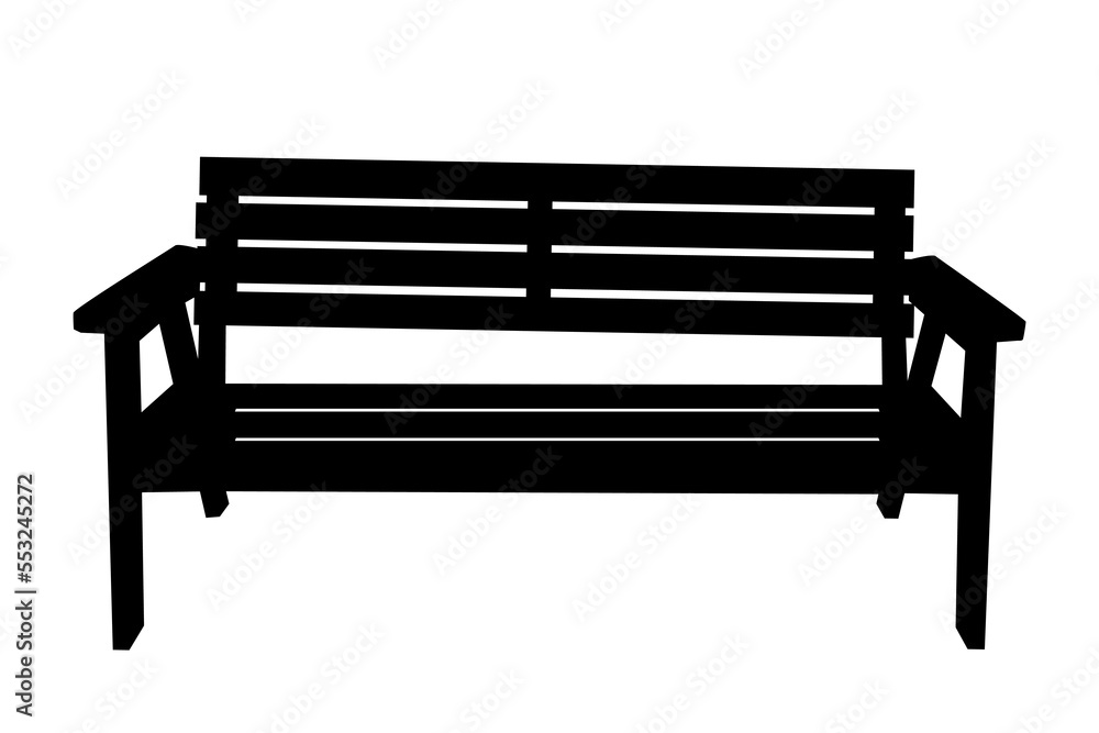 Bench icon on white background.Black bench silhouette. Outdoor, garden or park bench.City iron or wooden furniture for summer recreation.Urban landscape seat for rest public places.Vector illustration Bench icon on white background.Black bench silhouette. Outdoor, garden or park bench.City iron or wooden furniture for summer recreation.Urban landscape seat for rest public places.Vector illustration