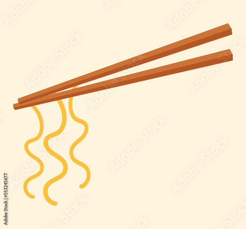 chopsticks with pasta