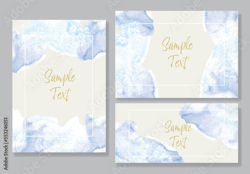 水彩タッチ　フレーム背景イラスト