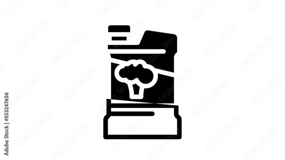 broccoli pest remedies line icon animation broccoli pest remedies line icon animation