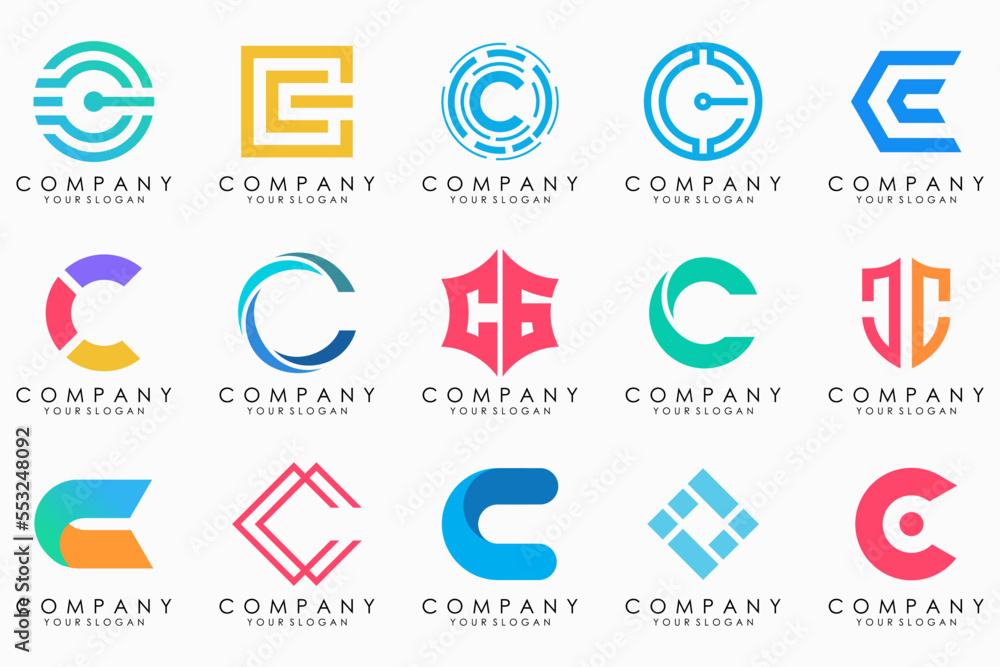 creative letter C logo icon set. design for business of luxury, elegant, simple. creative letter C logo icon set. design for business of luxury, elegant, simple.