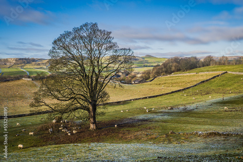 winter walking from Langcliffe to Settle via Attermire Scar in the Yorkshire Dales photo