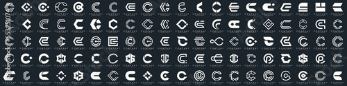 creative letter C logo icon set. design for business of luxury, elegant, simple.