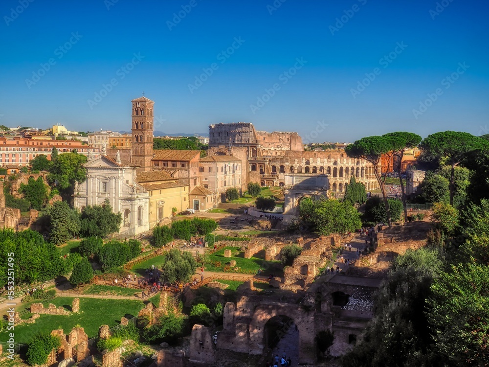 view of the roman forum city
