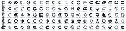 creative letter C logo icon set. design for business of luxury, elegant, simple.