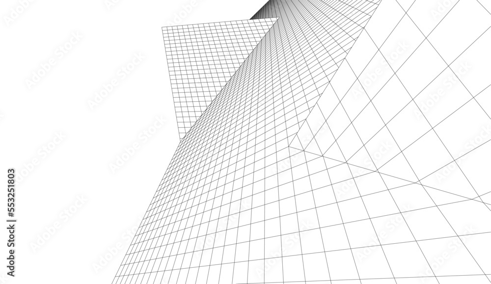 Modern architecture vector 3d illustration Modern architecture vector 3d illustration