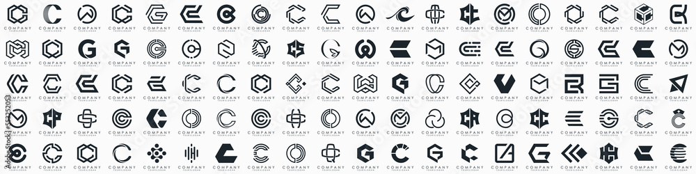 creative letter C logo icon set. design for business of luxury, elegant, simple. creative letter C logo icon set. design for business of luxury, elegant, simple.