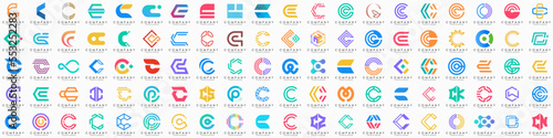 creative letter C logo icon set. design for business of luxury, elegant, simple.