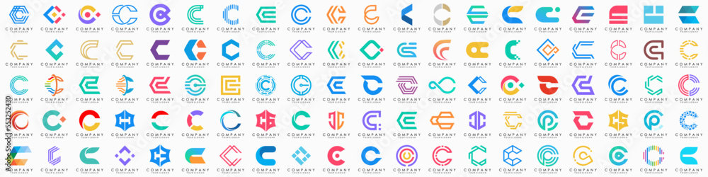 creative letter C logo icon set. design for business of luxury, elegant, simple. creative letter C logo icon set. design for business of luxury, elegant, simple.