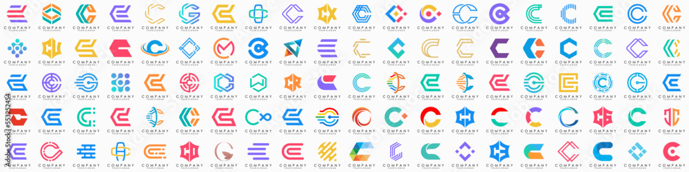 creative letter C logo icon set. design for business of luxury, elegant, simple. creative letter C logo icon set. design for business of luxury, elegant, simple.